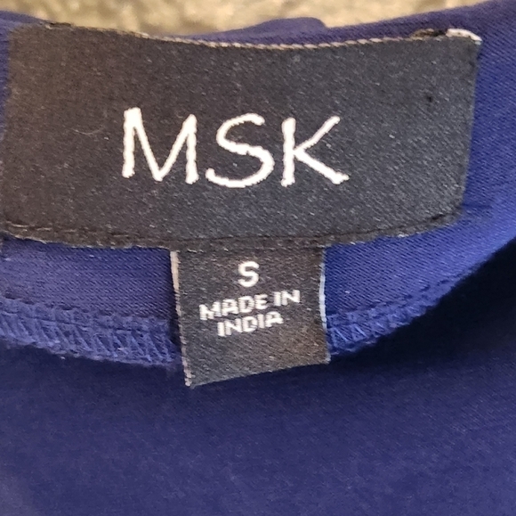 Msk Beaded-Strap Capelet-Back Dress size small color midnight - Picture 7 of 13